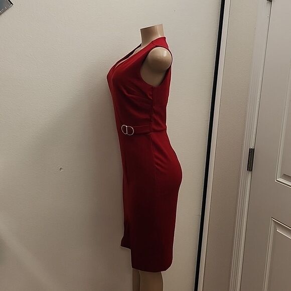 BRAND NEW ENFOCUS STUDIO V-NECK  SLEEVELESS WOMEN'S SHEATH DRESS - Picture 6 of 15